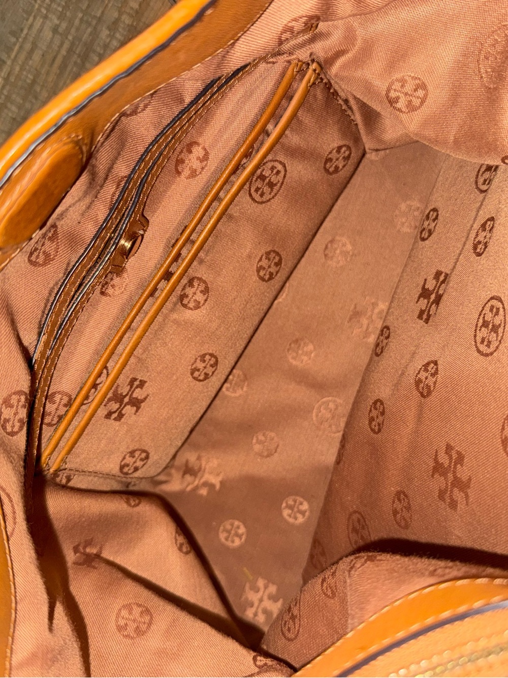 Tory Burch Tan Woven Leather Satchel with Pink & Cream Tassels - Picture 14 of 14